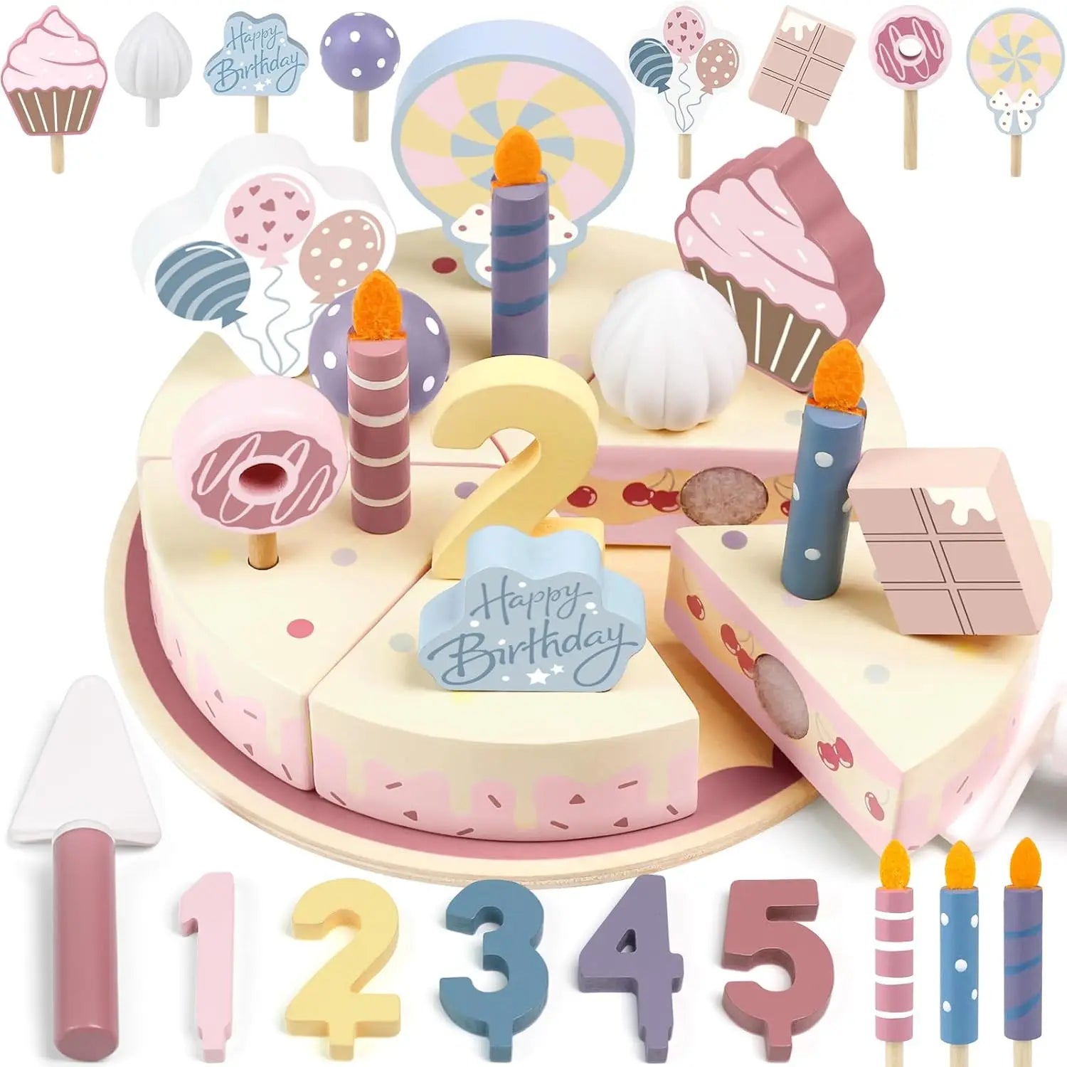 Wooden Children's Birthday Cake