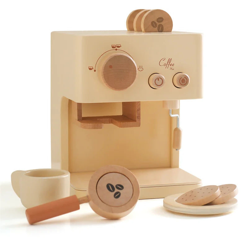 Wooden Coffee Machine Play Set