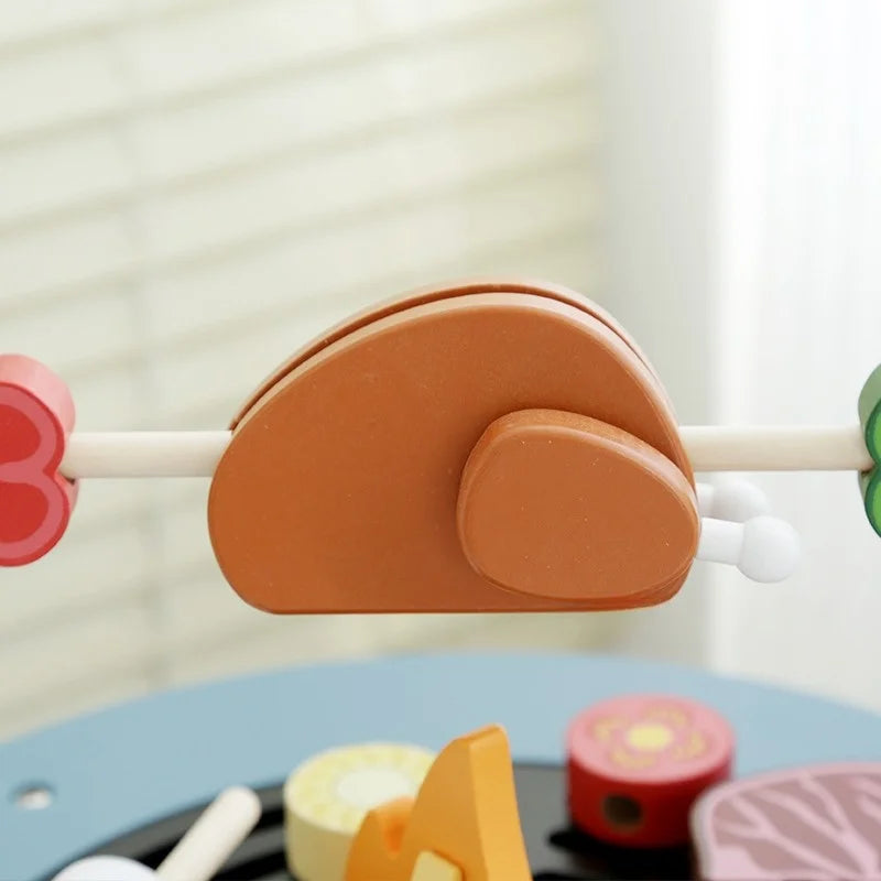 Wooden BBQ Grill Play Set