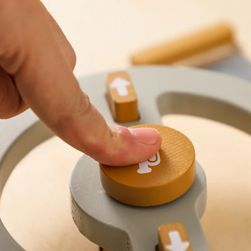 Wooden Steering Wheel Busy Board