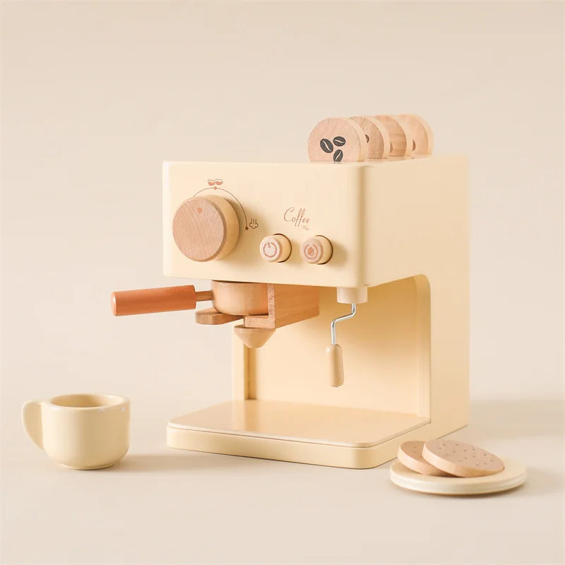 Wooden Coffee Machine Play Set