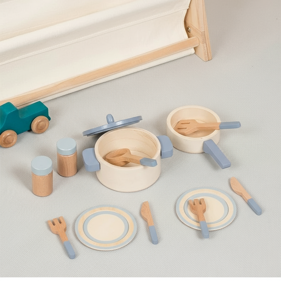 Wooden Cookware Play Set