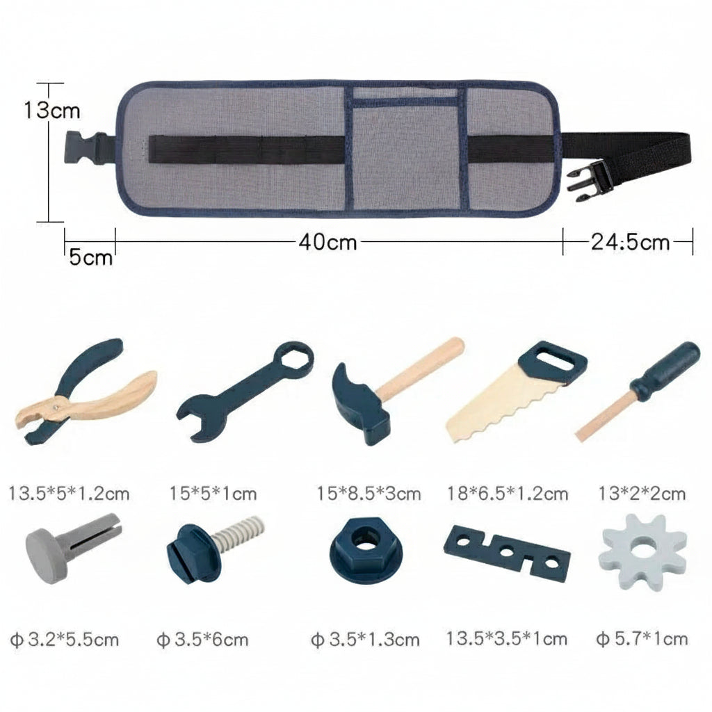 Wooden Tool Belt Play Set