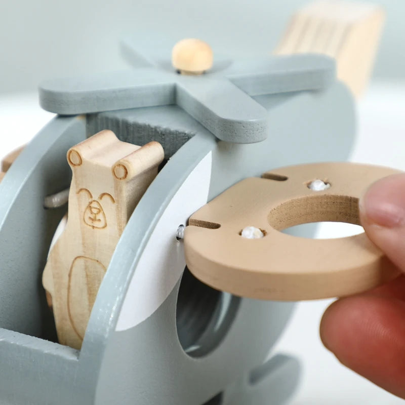 Wooden Animal Helicopter Toy