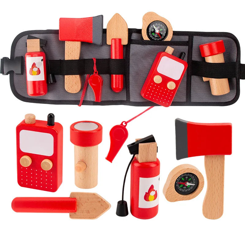 Wooden Firefighter Tool Set