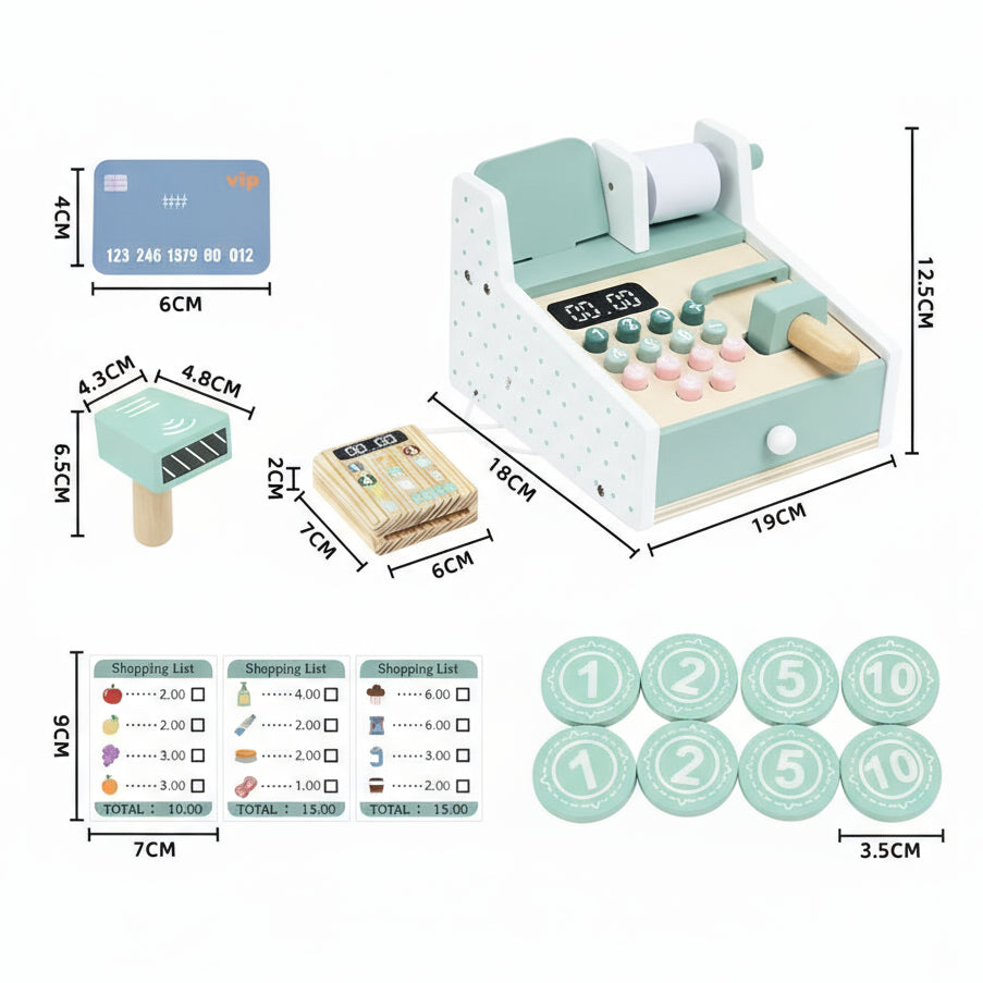 Wooden Toy Cash Register