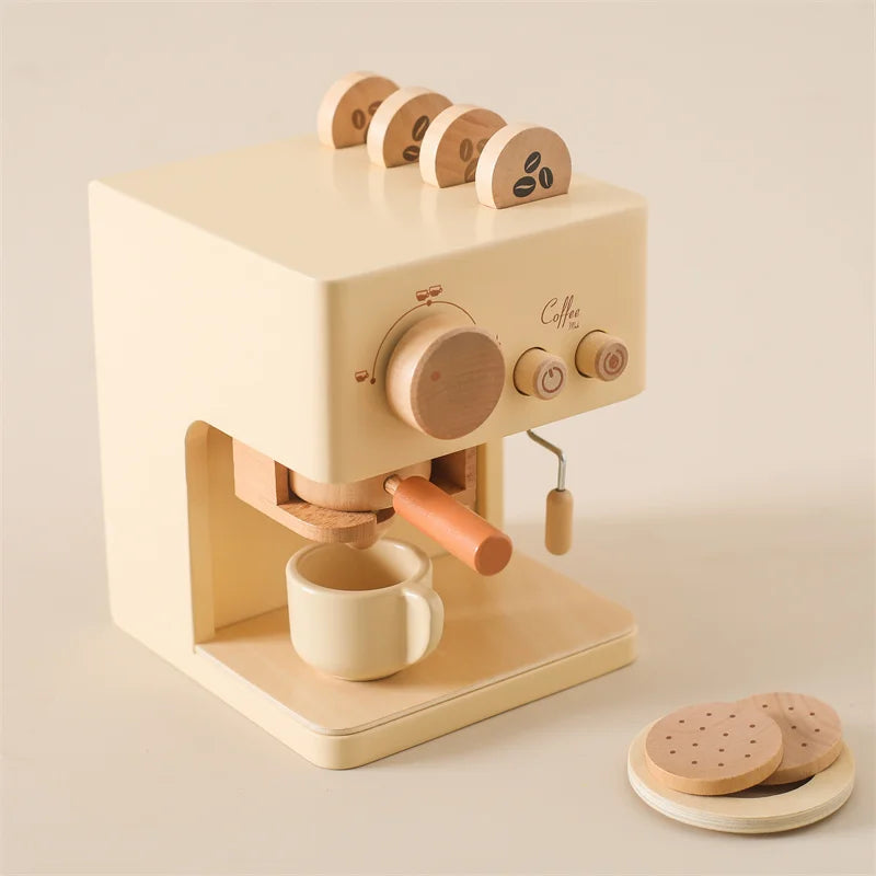 Wooden Coffee Machine Play Set