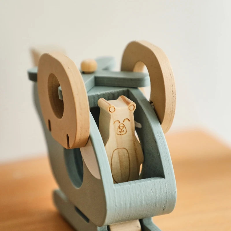 Wooden Animal Helicopter Toy