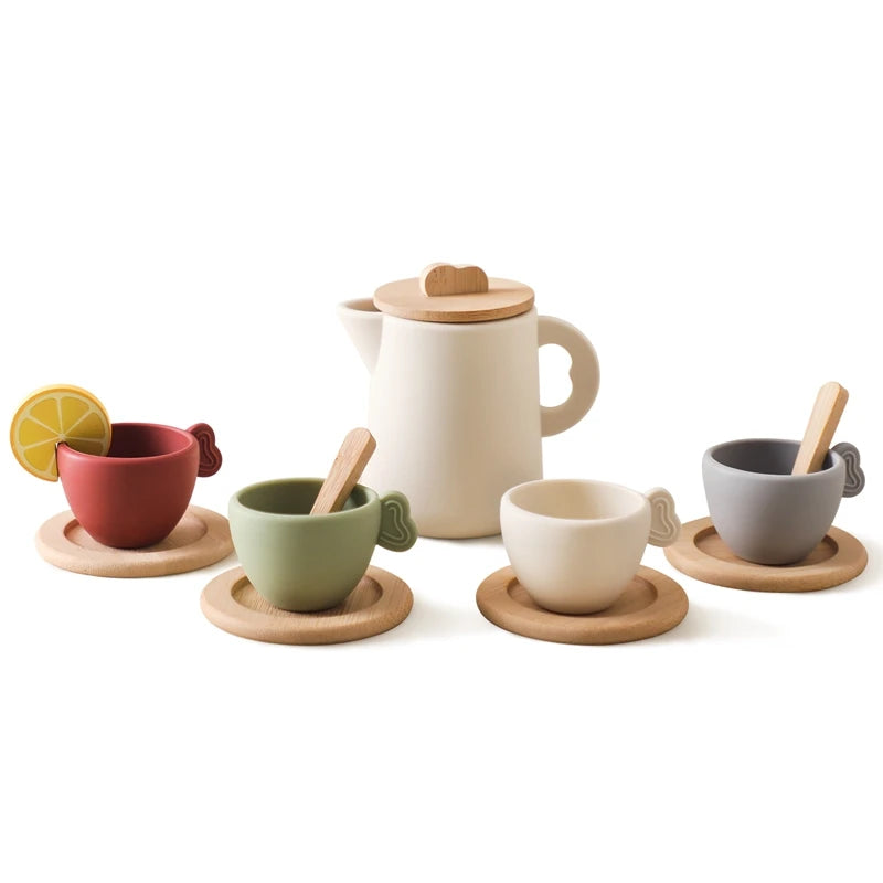 Montessori Wooden Teapot Playset