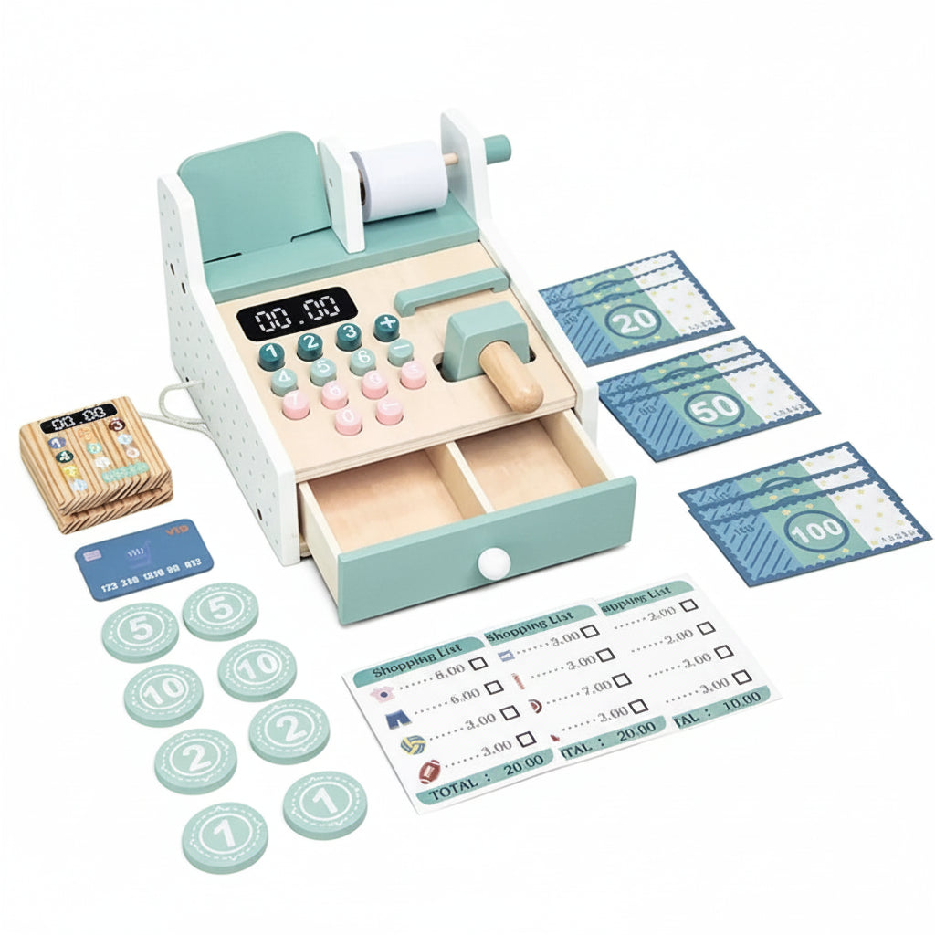 Wooden Toy Cash Register