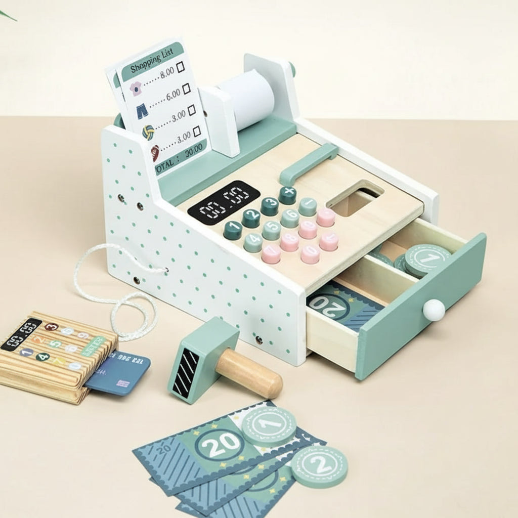 Wooden Toy Cash Register