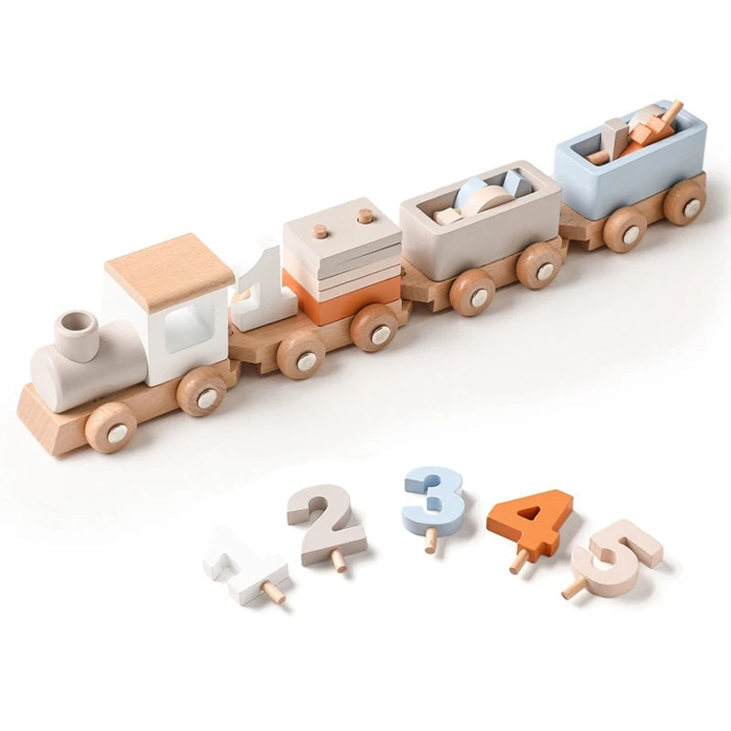 Wooden Train & Numbers