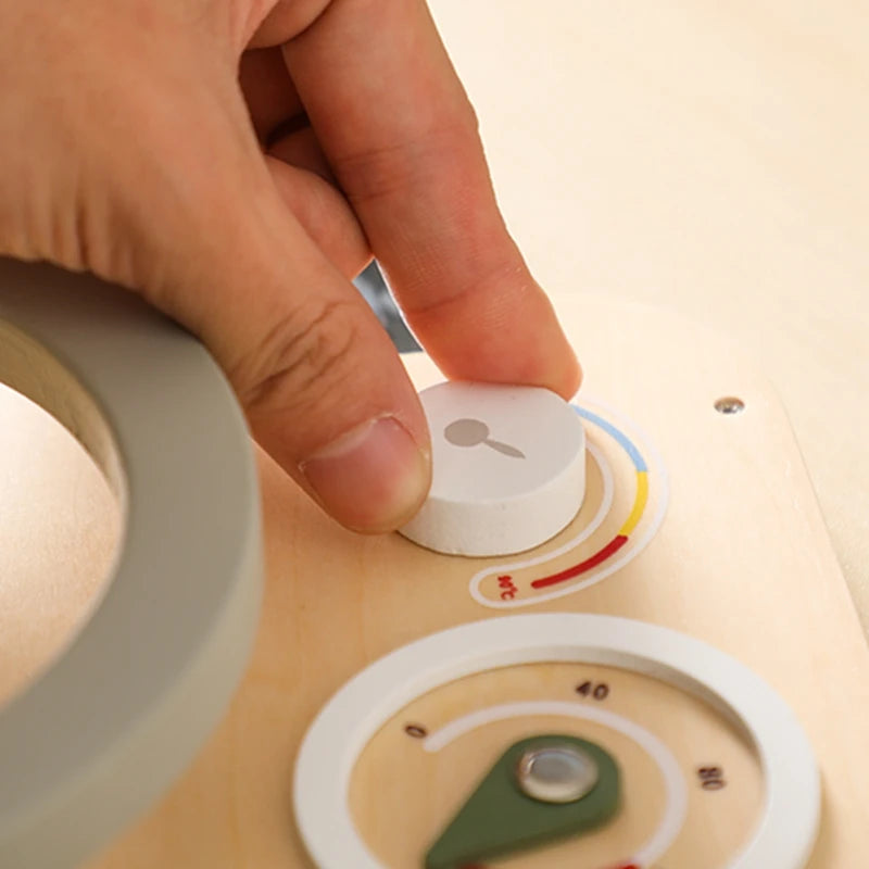 Wooden Steering Wheel Busy Board