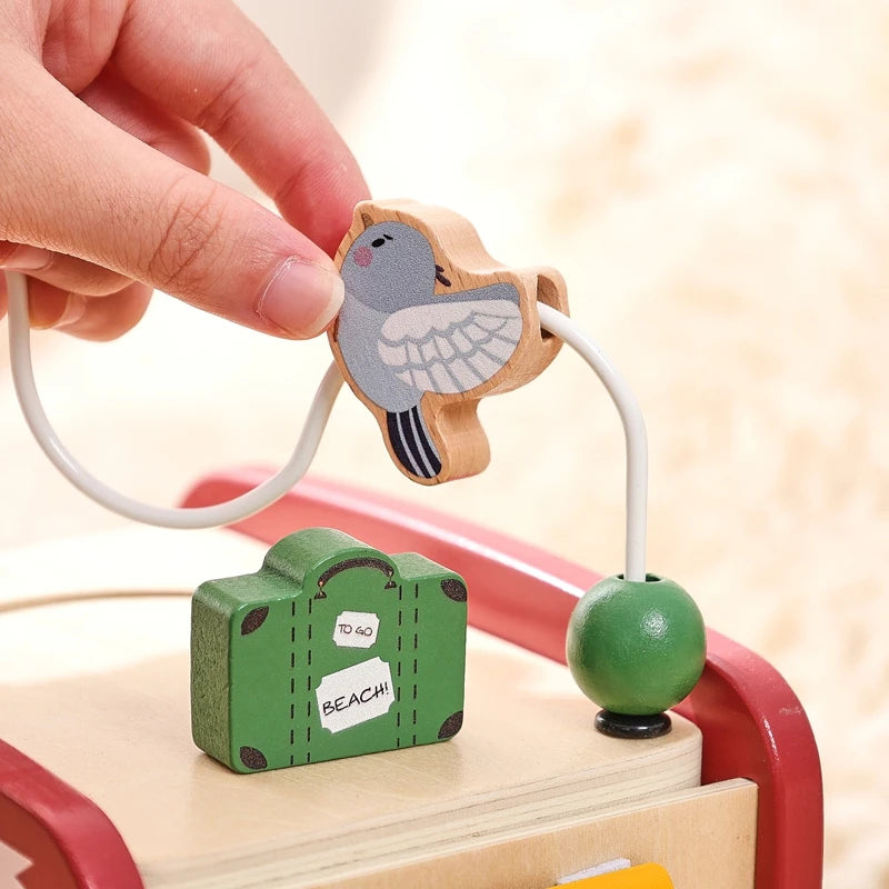 Wooden Multi-functional Bus Toy