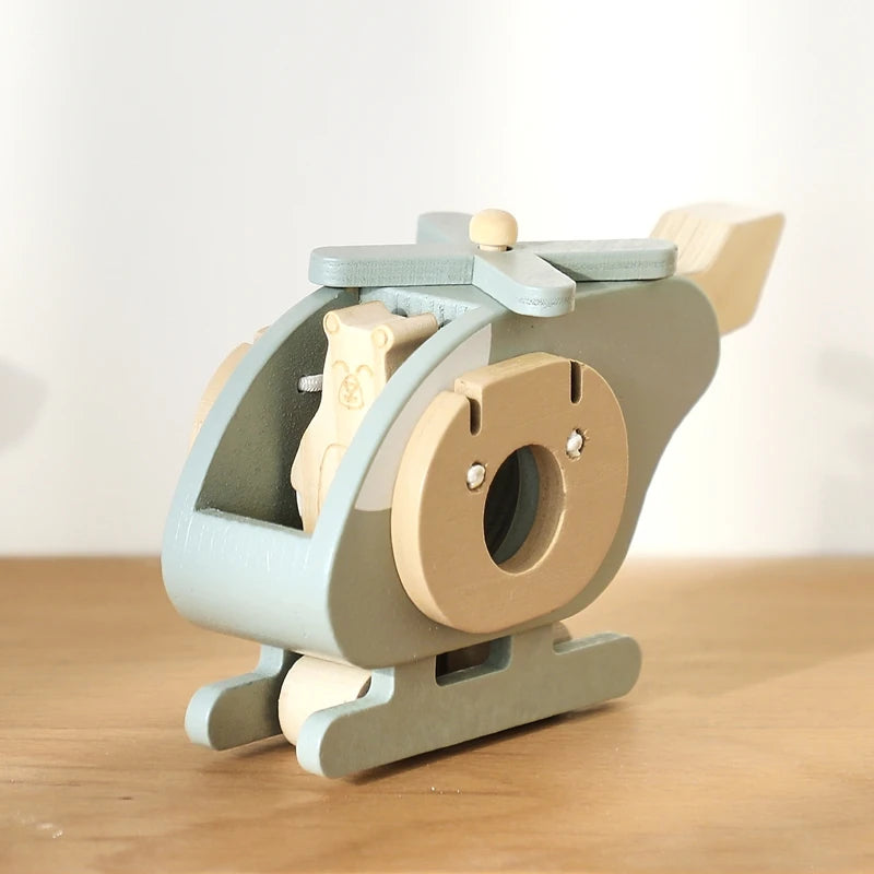 Wooden Animal Helicopter Toy