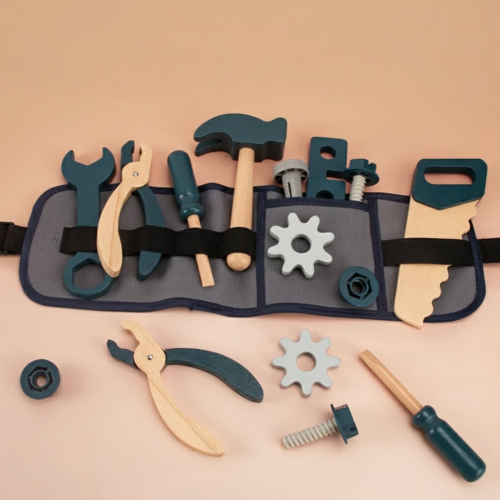 Wooden Tool Belt Play Set