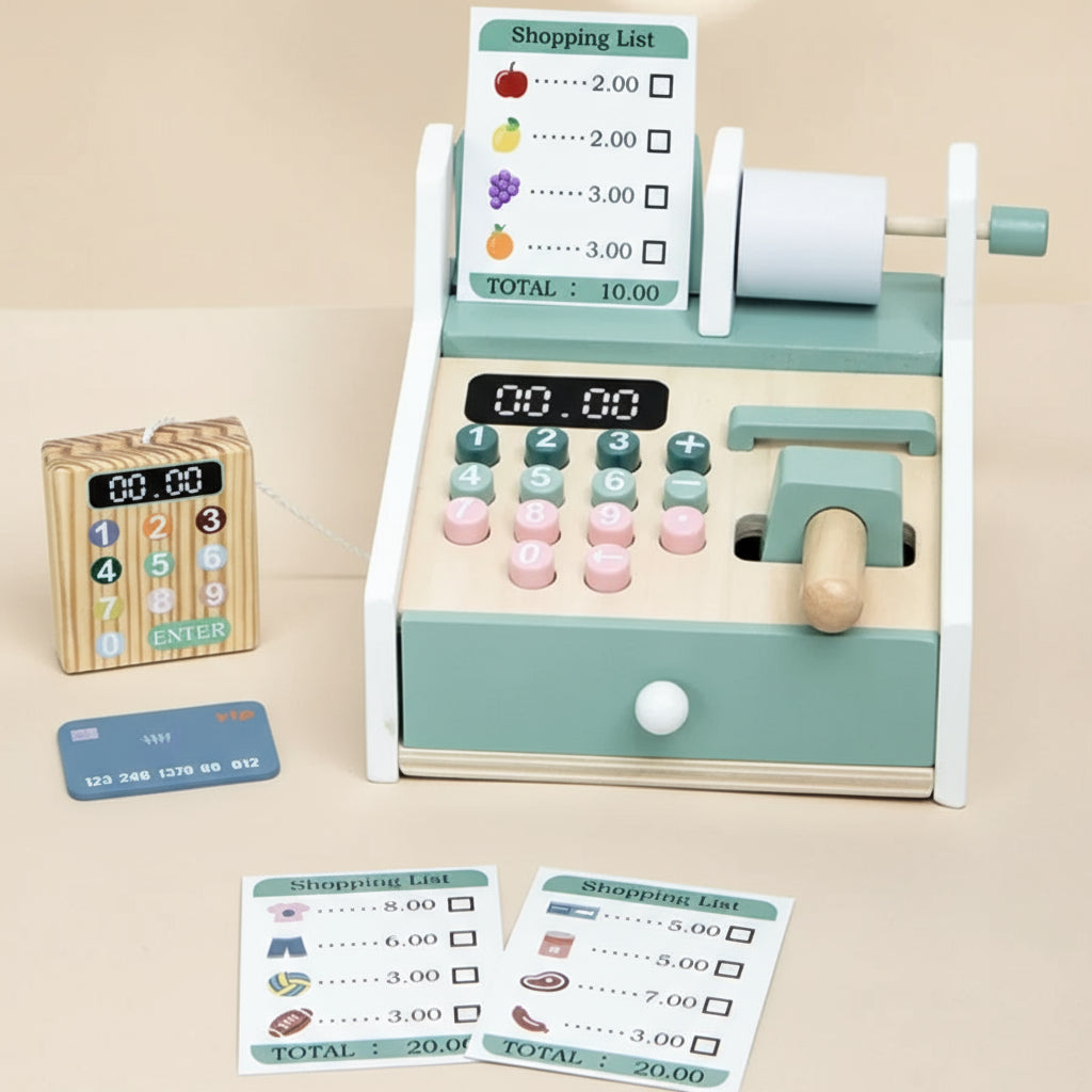Wooden Toy Cash Register