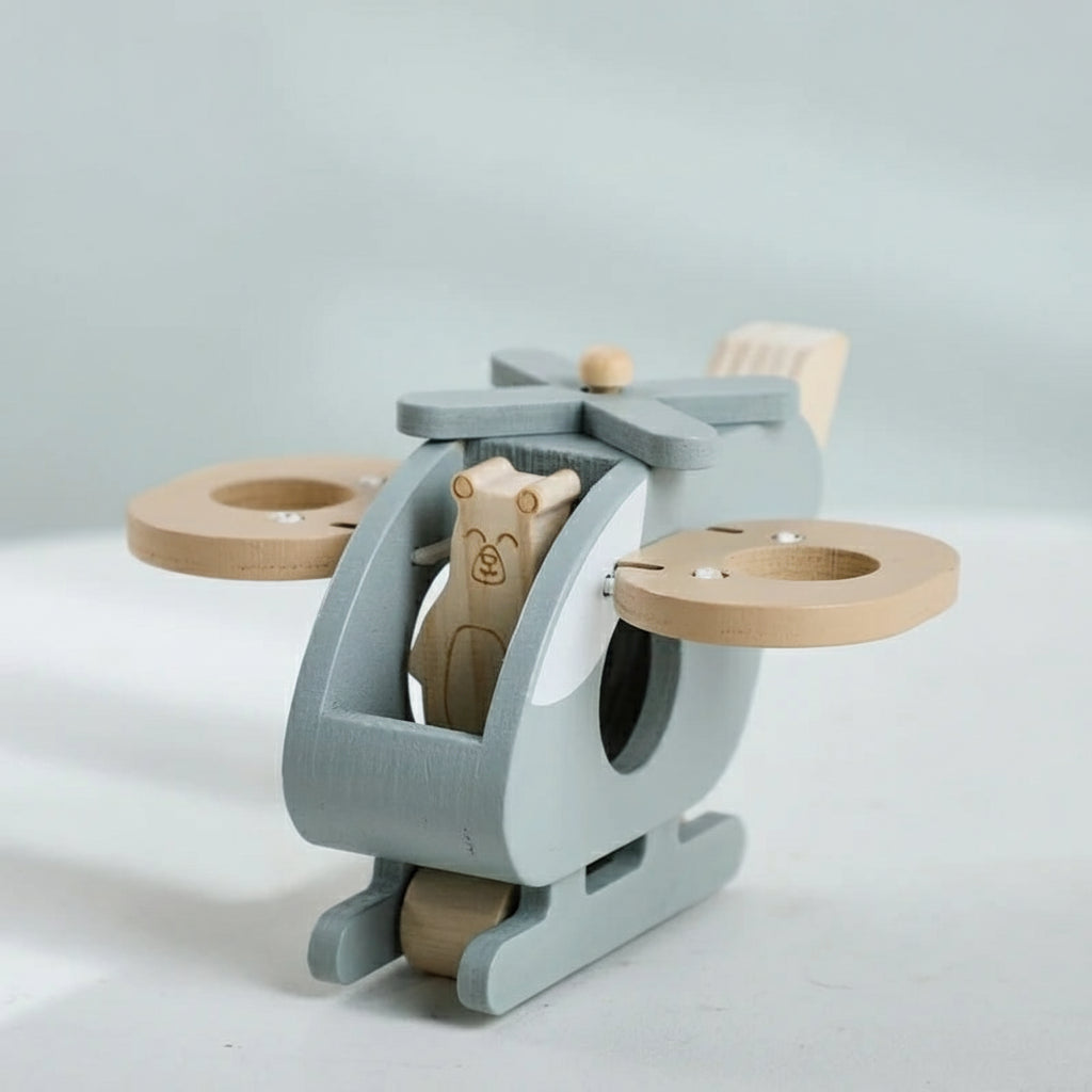 Wooden Animal Helicopter Toy